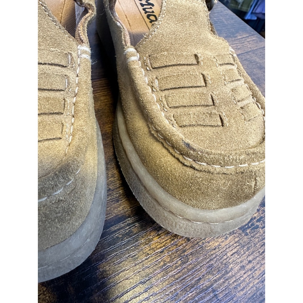 Mudd Daryl Vintage Y2K Tan Suede Platform Mary Jane Shoes Chunky Size 6.5 M - Picture 14 of 16